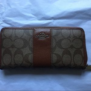 Used (but good condition) monogram Coach wallet